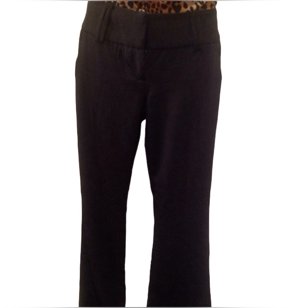 Vintage wide loops Black dress pants size small petite women's